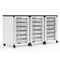 Luxor Modular Classroom Storage Cabinet - 3 side-by-side modules with 18 small bins MBS-STR-31-18S - alternate 1